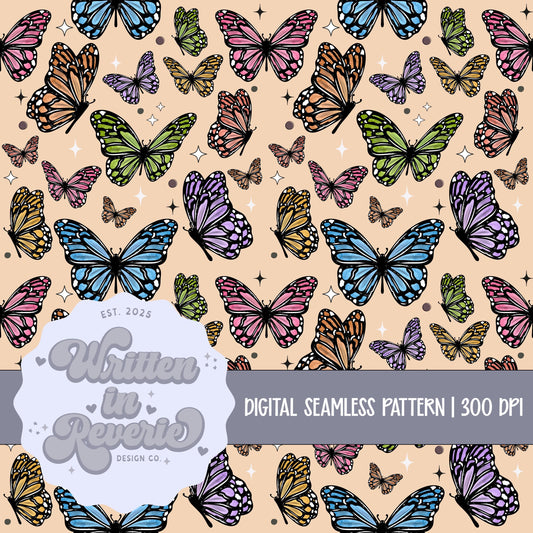 Colorful Butterflies Seamless