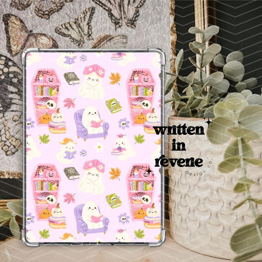 Coquette Ghost Book Club Kindle Insert: Pastel Autumn Halloween (PDF Print, Multiple Sizes!)