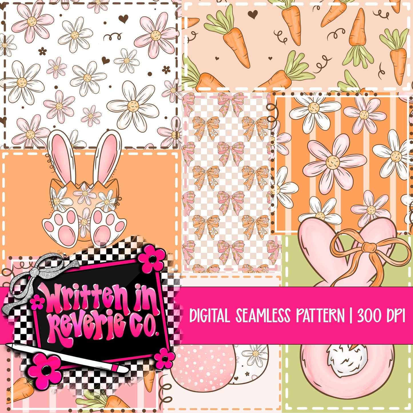 Pastel Easter Patchwork Seamless