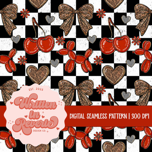 Valentine's Day Cherries Seamless