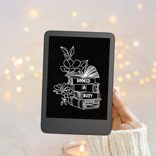 Booked & Busy | Digital Kindle Lockscreen | Kindle Colorsoft + Paperwhite 12th Generation | EPUB File