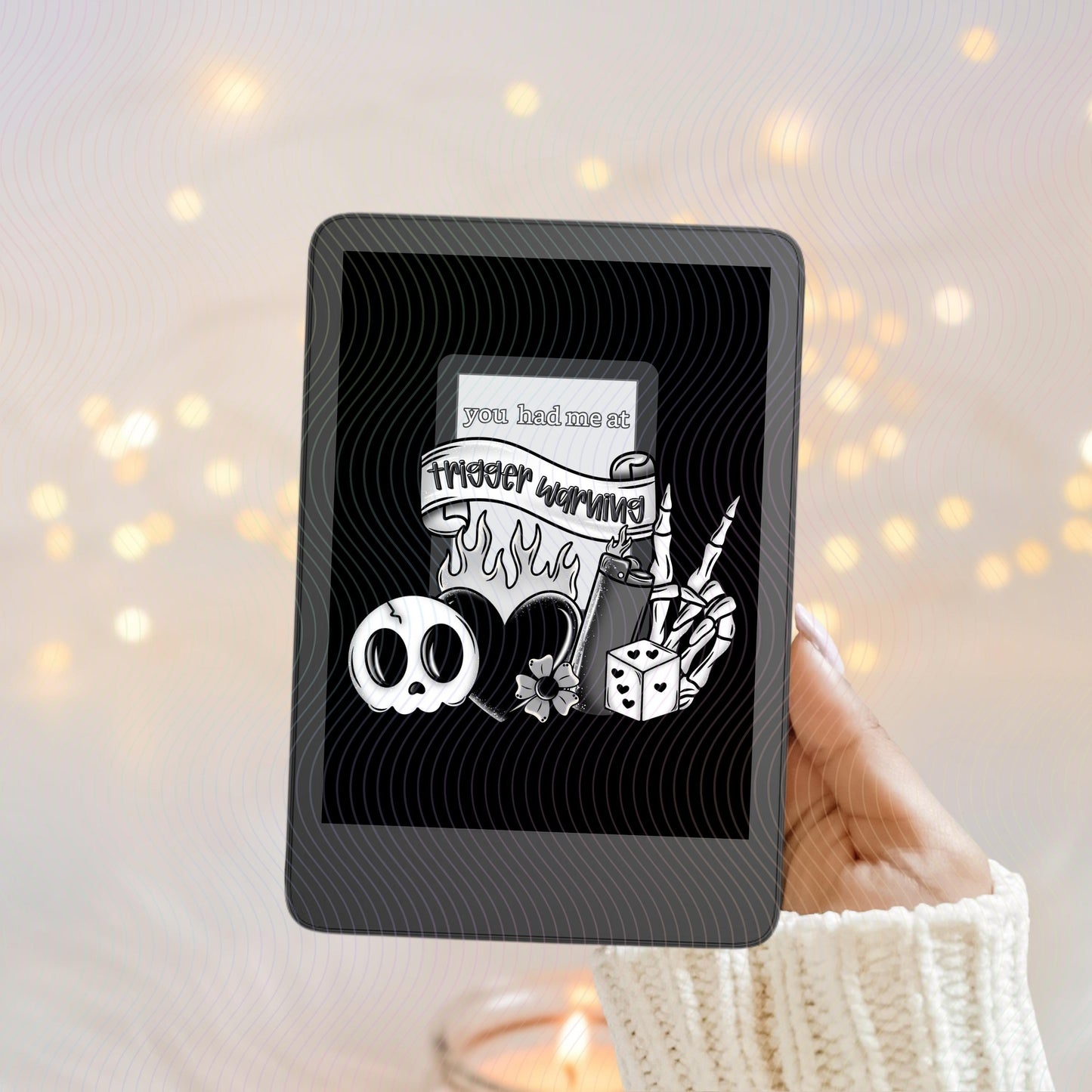 Trigger Warning | Digital Kindle Lockscreen | Kindle Colorsoft + Paperwhite 12th Generation | EPUB File