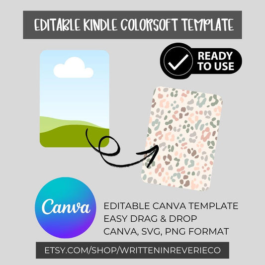 Kindle Colorsoft / Paperwhite 12th gen / Signature Edition Insert Template | Digital Download | Canva Template