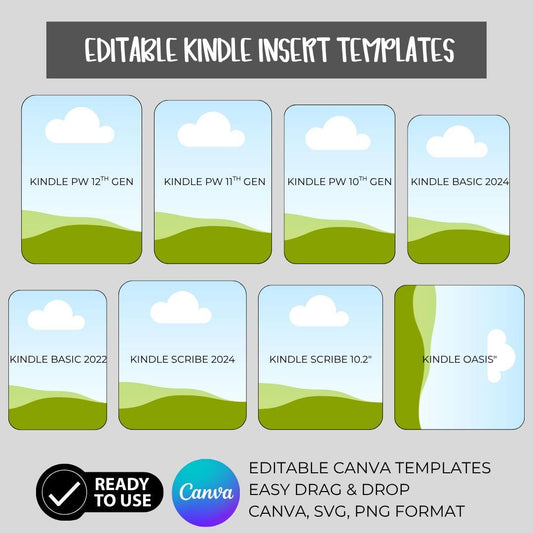 Kindle Insert Templates: Customizable Canva Designs (Digital Download)