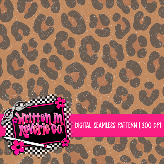 Distressed Brown Leopard Seamless Coord