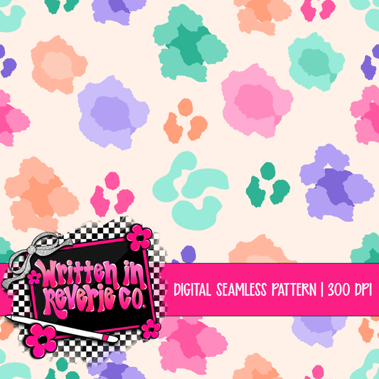 Summer Colorful Leopard Print Seamless