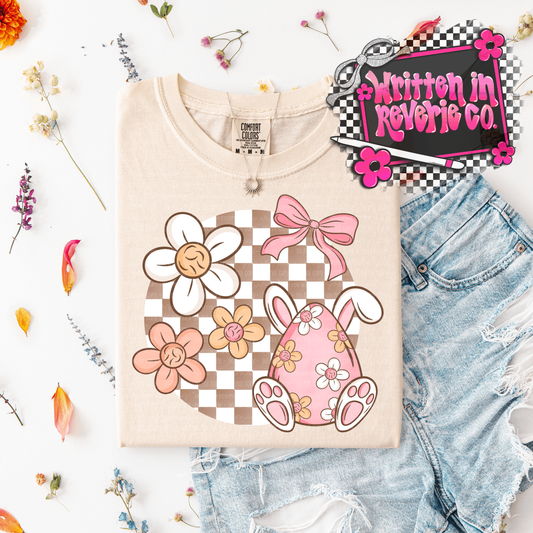 Checkered Easter Bunny PNG