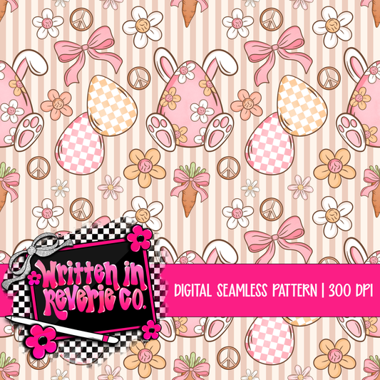 Easter Bunny Stripes Seamless
