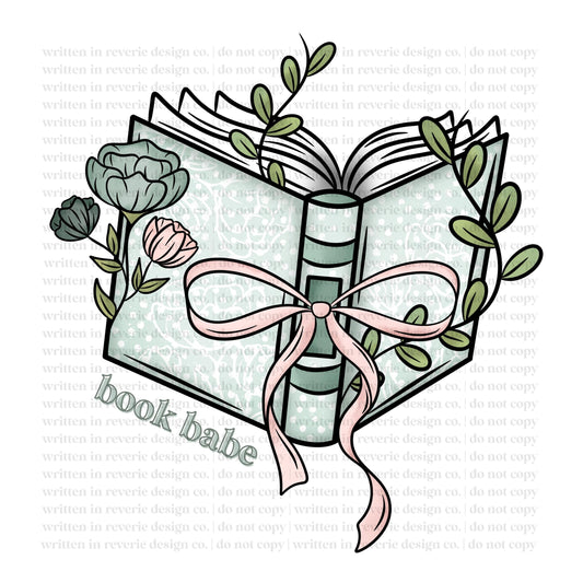 Book Babe Coquette Bow Pastel PNG