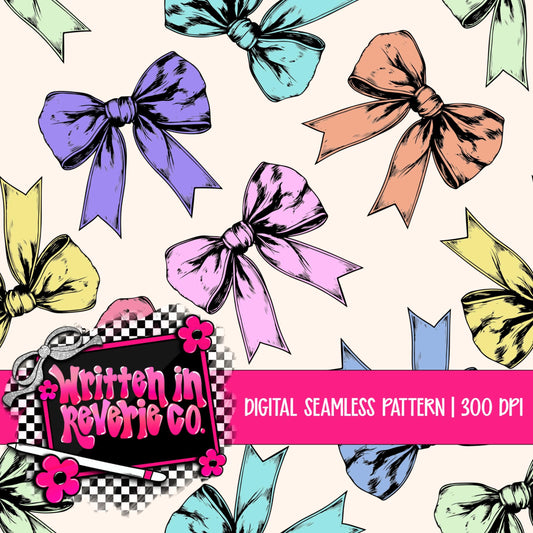 Spring Bow Print Seamless