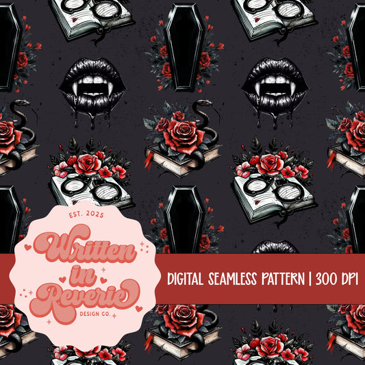 Anti Valentine's Day Books Seamless Pattern