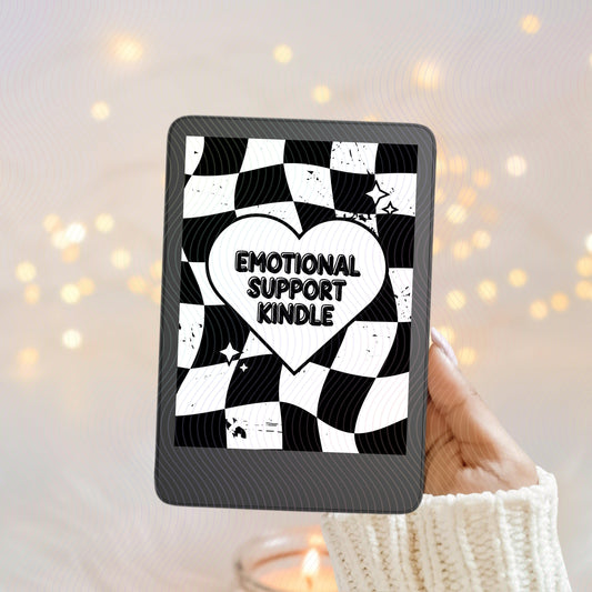 Checkered Kindle Lockscreen: Emotional Support Design (EPUB File)