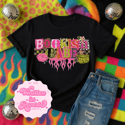 Bookish Babe Ransom Letters PNG