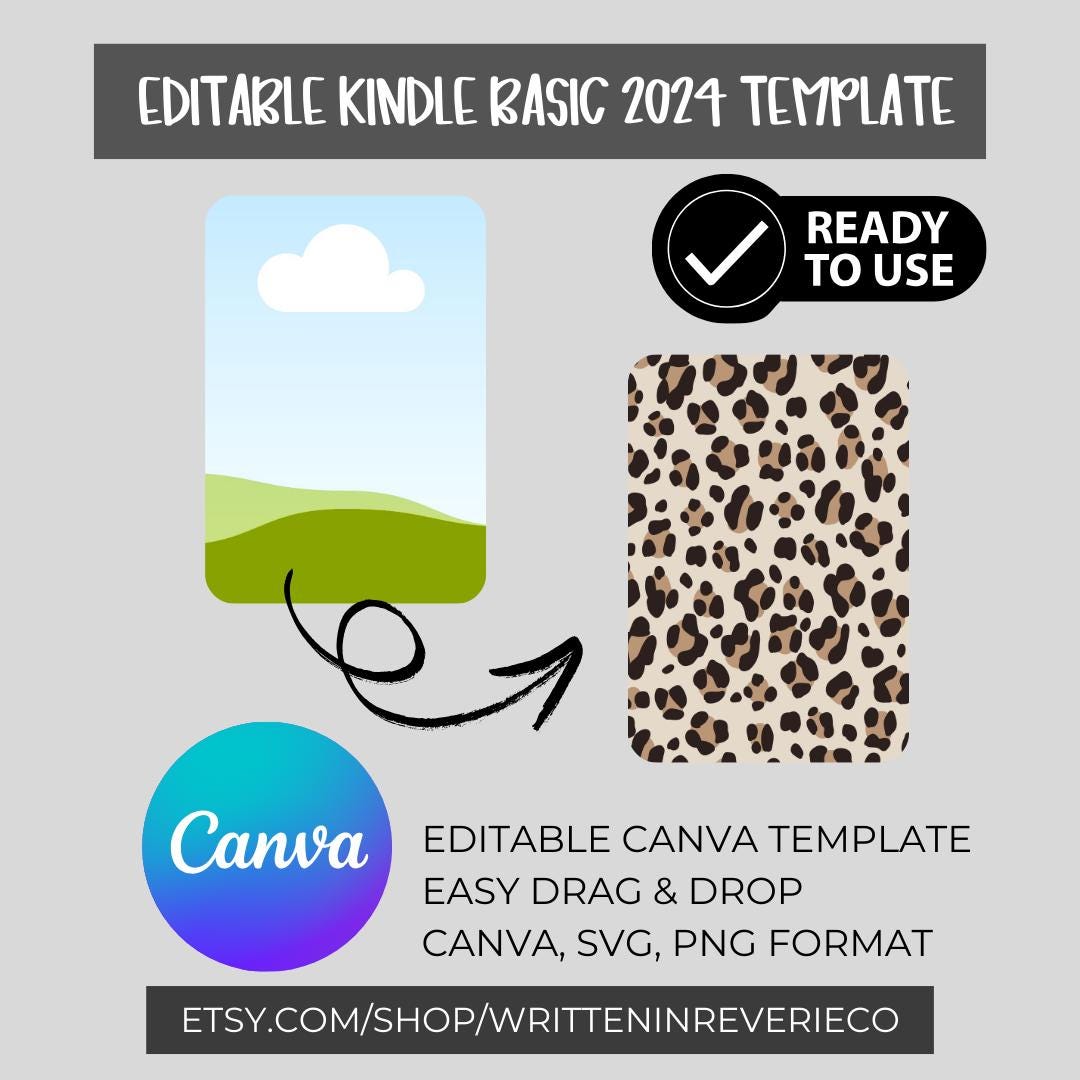 Kindle Basic 2024 / 11th Gen Insert Template | Digital Download | Canva Template