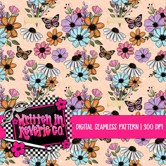 Spring Floral Seamless (peach)