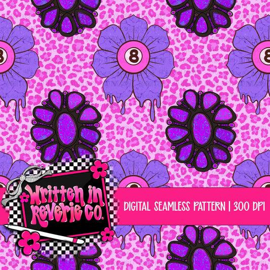 Purple Western Seamless Pattern