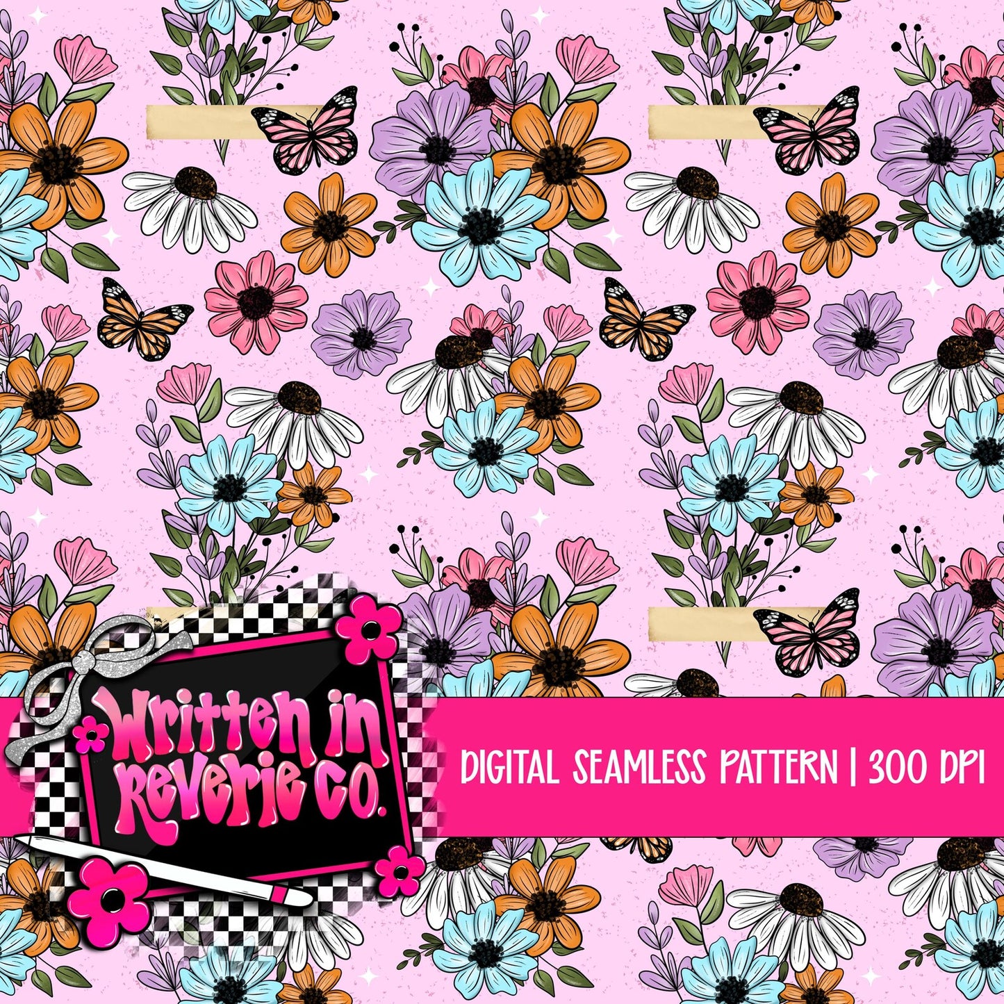 Spring Floral Seamless (purple)