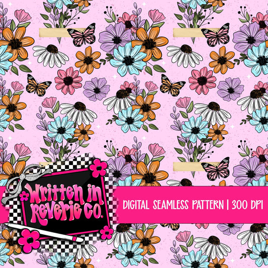 Spring Floral Seamless (purple)